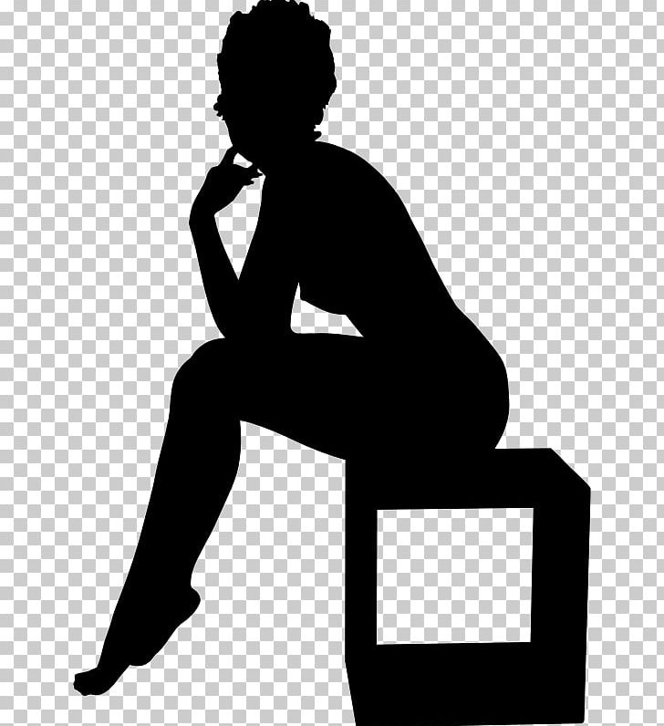 Silhouette Female Woman Sitting PNG, Clipart, Animals, Arm, Black, Black And White, Black Woman Free PNG Download