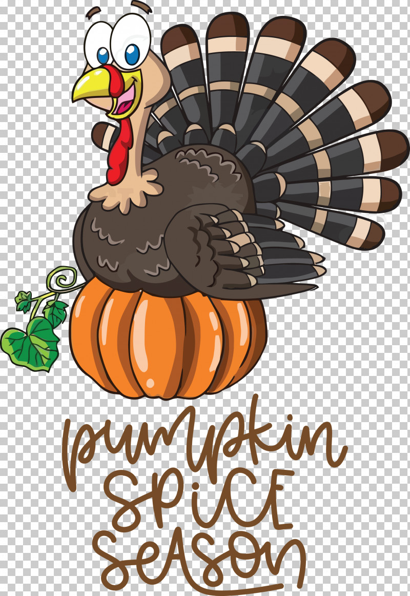 Autumn Pumpkin Spice Season Pumpkin PNG, Clipart, Autumn, Cartoon, Chicken, Domestic Turkey, Drawing Free PNG Download