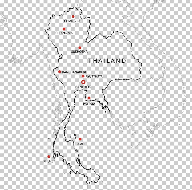 Thailand Map Library Black And White PNG, Clipart, Area, Black And White, Gita Gasht Niavaran, Library, Line Free PNG Download