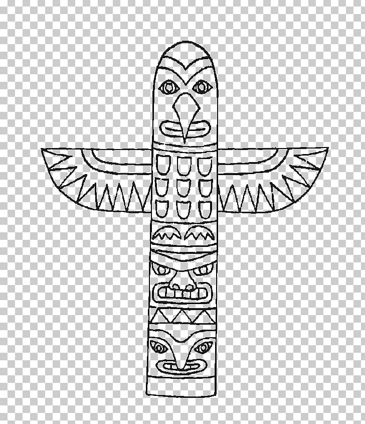 Totem Pole Coloring Book Indigenous Peoples Of The Americas Drawing PNG, Clipart, Arborvitae, Art, Black And White, Child, Color Free PNG Download