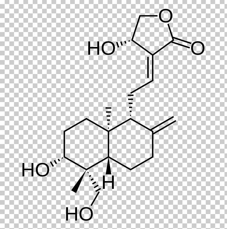 Andrographolide Green Chiretta Chemical Structure Diterpene Phytochemical PNG, Clipart, Angle, Area, Bitter, Black, Black And White Free PNG Download