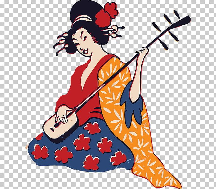 Geisha Shamisen PNG, Clipart, Art, Artwork, Clothing, Download, Free Content Free PNG Download
