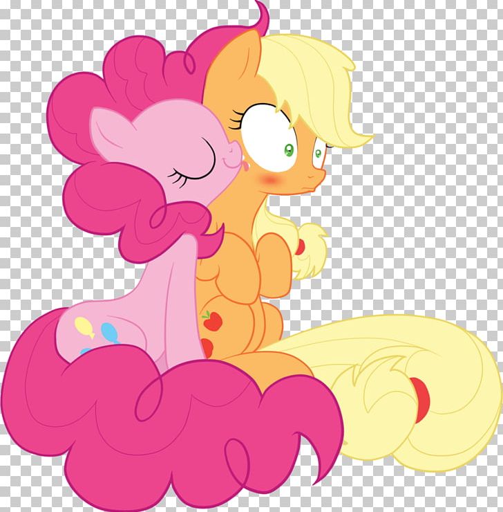 Pinkie Pie Applejack Kiss Pony Horse PNG, Clipart, Apple, Applejack, Art, Blush, Cartoon Free PNG Download