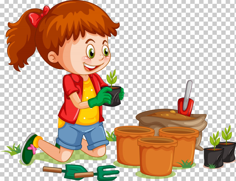 children planting clipart