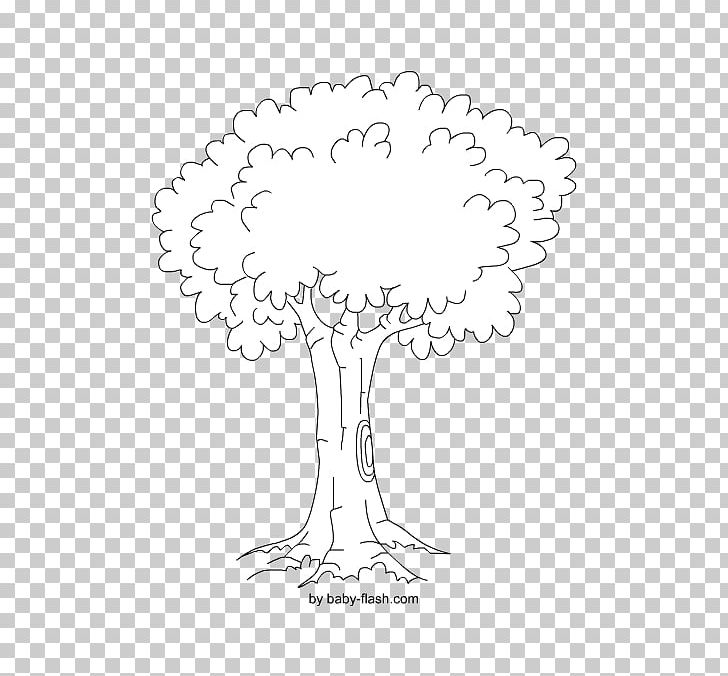 cartoon trees black and white