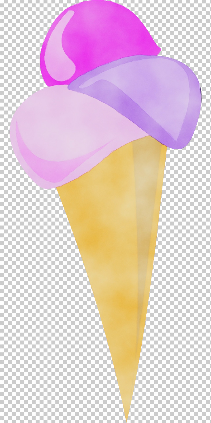Ice Cream Cone Pink M Cone PNG, Clipart, Cone, Ice Cream Cone, Paint, Pink M, Watercolor Free PNG Download