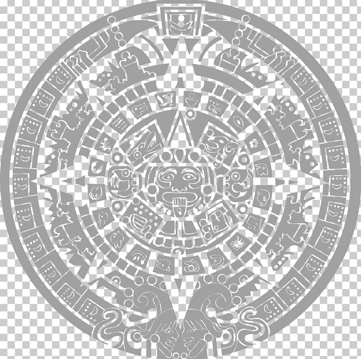 Aztec Calendar Stone Maya Civilization Mesoamerica PNG, Clipart, Area ...