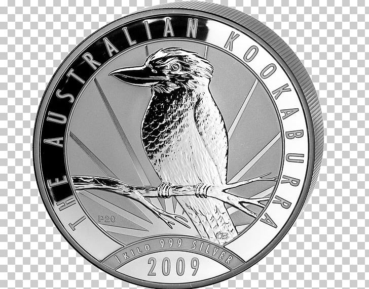 Australian Silver Kookaburra Silver Coin Troy Ounce PNG, Clipart, Australia, Australian Silver Kookaburra, Beak, Bird, Black And White Free PNG Download