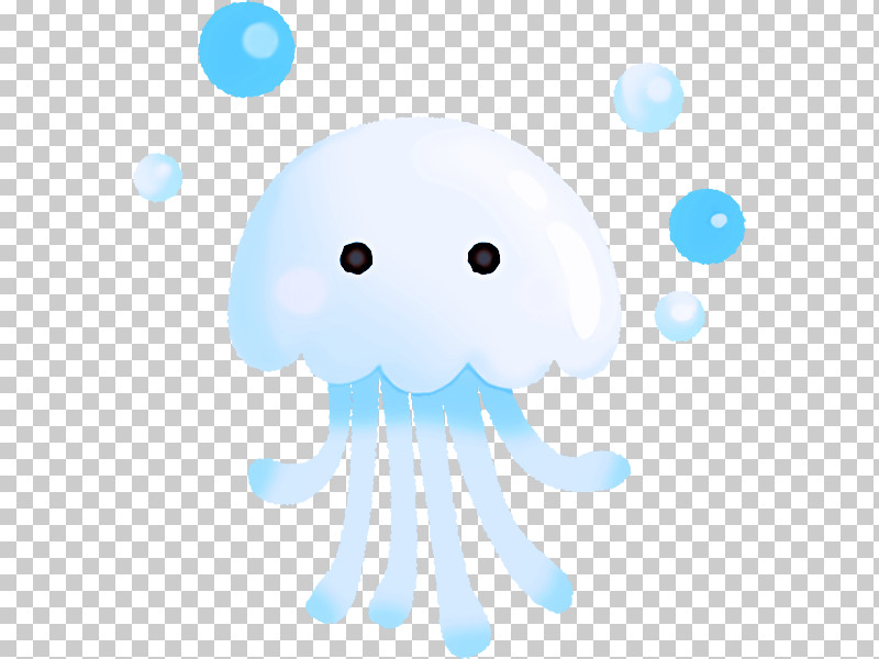 Cartoon Turquoise Jellyfish Cloud Octopus PNG, Clipart, Cartoon, Cloud, Jellyfish, Octopus, Smile Free PNG Download