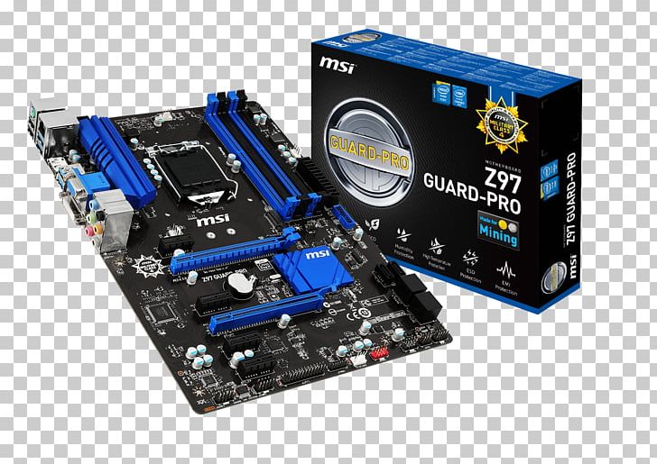 Intel LGA 1150 Motherboard MSI Z97 GUARD-PRO PNG, Clipart, Atx, Central Processing Unit, Computer Component, Computer Cooling, Computer Hardware Free PNG Download