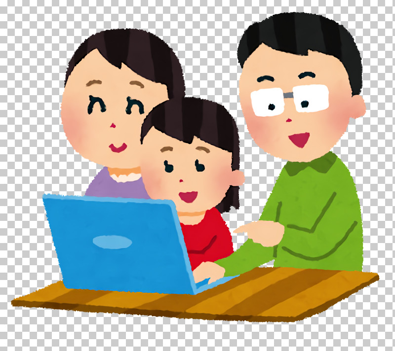 Computer Family PNG, Clipart, Cartoon, Child, Education, Learning, Reading Free PNG Download