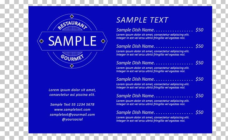 Blue Menu PNG, Clipart, Advertising, Blue, Brand, Coffee Menu, Directory Vector Free PNG Download