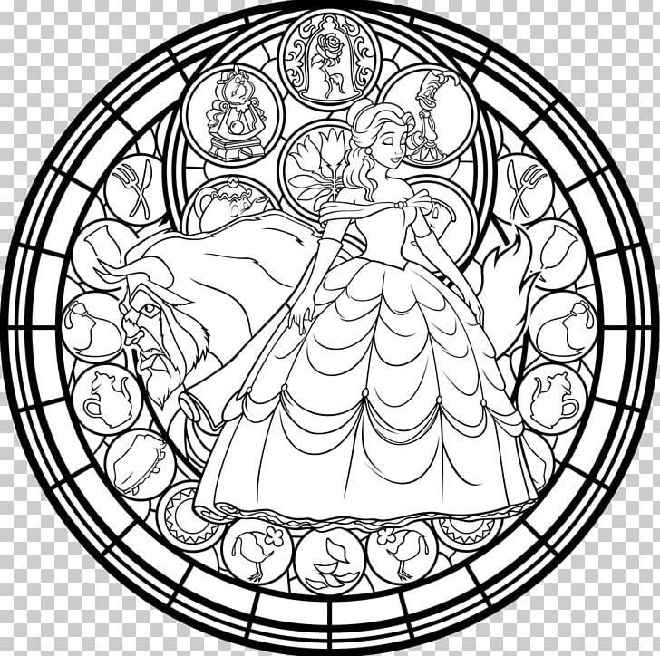 Window Stained Glass Coloring Book Belle Png Clipart Area Art Artwork Beauty And The Beast Belle