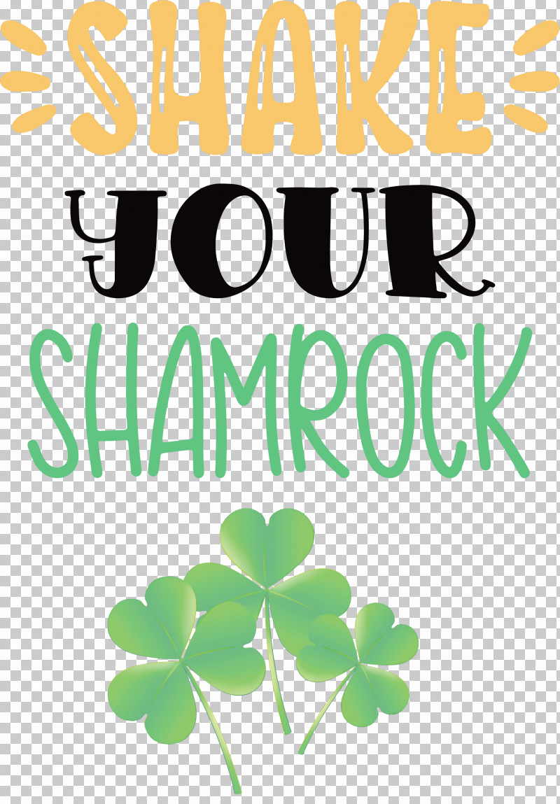 Shake Your Shamrock St Patricks Day Saint Patrick PNG, Clipart, Flower, Green, Leaf, Logo, M Free PNG Download