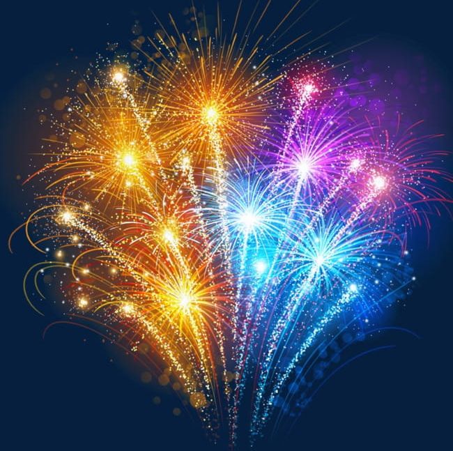 Gorgeous Multi-colored Fireworks Celebrating The New Year Bloom PNG, Clipart, 2017png, Beautiful, Chinese, Chinese New Year, Festival Free PNG Download