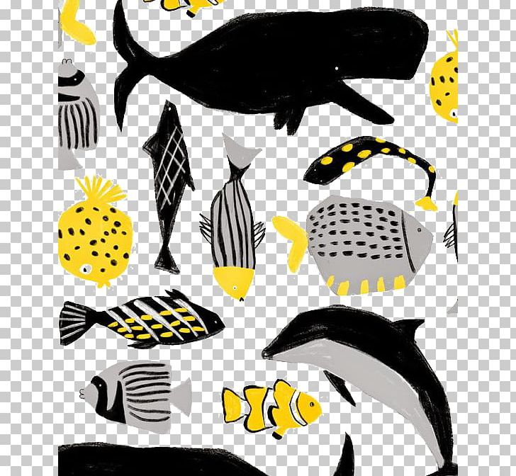 Abstract Art Fish Illustrator Color Illustration PNG, Clipart, Animal, Animals, Aquarium Fish, Art, Black And White Free PNG Download