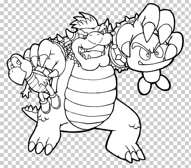 Bowser Princess Peach Drawing Koopa Troopa Mario PNG, Clipart, Arm, Art, Artwork, Black And White, Bowser Free PNG Download