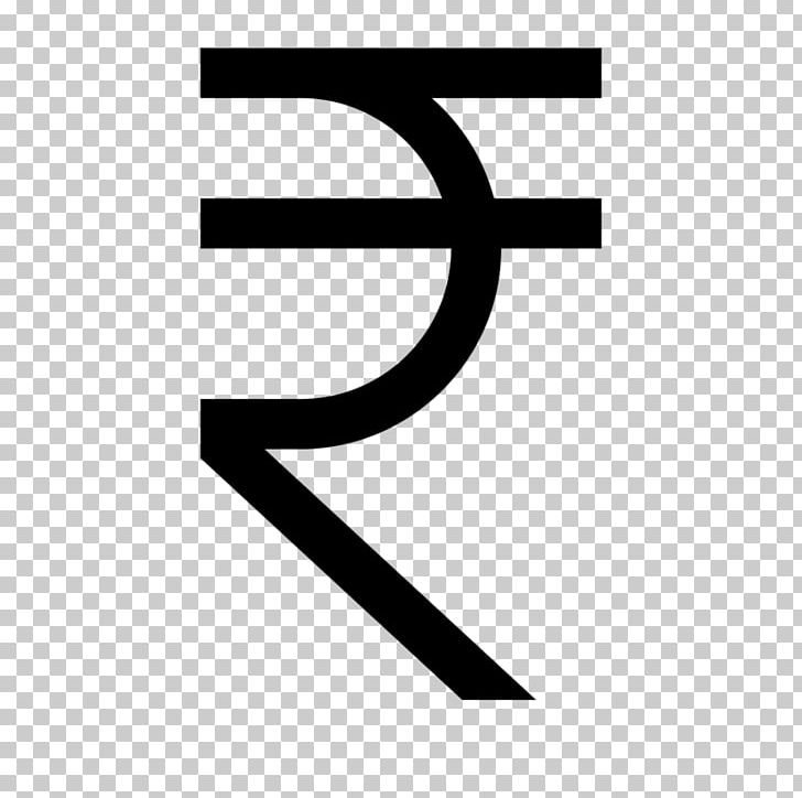 Indian Rupee Sign Currency Symbol PNG, Clipart, Angle, Area, Black, Black And White, Brand Free PNG Download