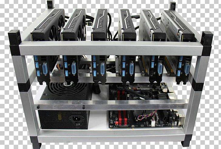 Mining Rig Zcash Cryptocurrency Ethereum Bitcoin Png Clipart - 