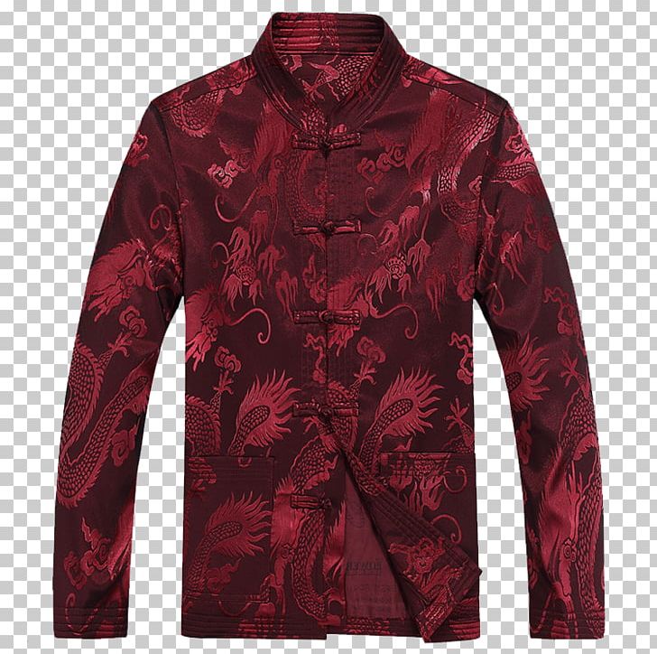 Suit Shirt Tangzhuang Clothing Jacket PNG, Clipart, Burgundy, Button, Chinese, Chinese Dragon, Chinese Style Free PNG Download