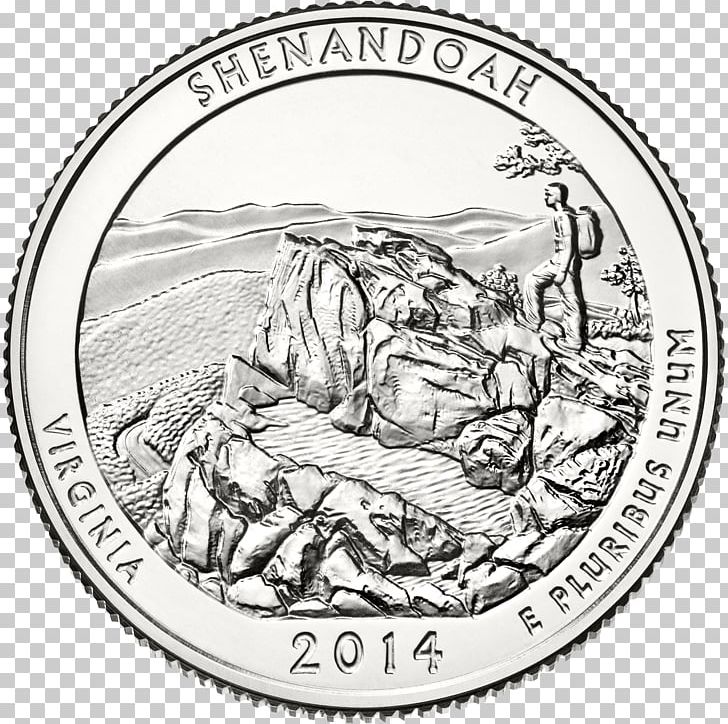 Shenandoah National Park Philadelphia Mint Arches National Park 50 State Quarters PNG, Clipart, Monochrome, Objects, Park, Philadelphia Mint, Proof Coinage Free PNG Download