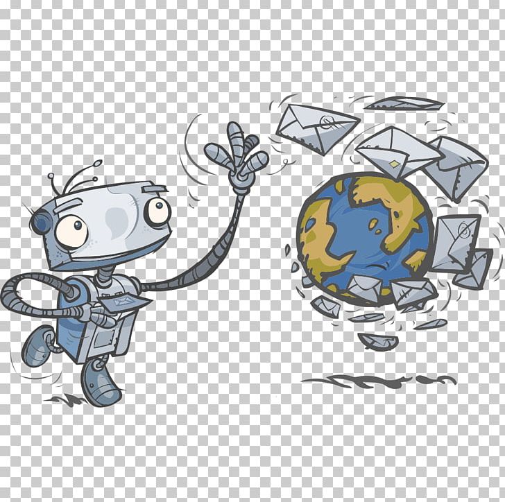 Cartoon Comics Robot Illustration PNG, Clipart, Cartoon Characters, Character, Creative Robot, Cute Robot, Earth Free PNG Download
