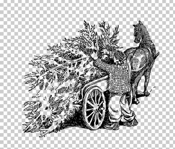 Christmas Tree Illustration Tree Farm Christmas Day PNG, Clipart, Art, Black And White, Chariot, Christmas Day, Christmas Tree Free PNG Download