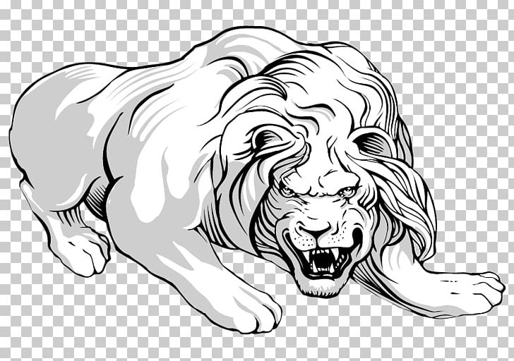 Lion Tiger Black And White PNG, Clipart, Animals, Big Cats, Black, Carnivoran, Cat Like Mammal Free PNG Download