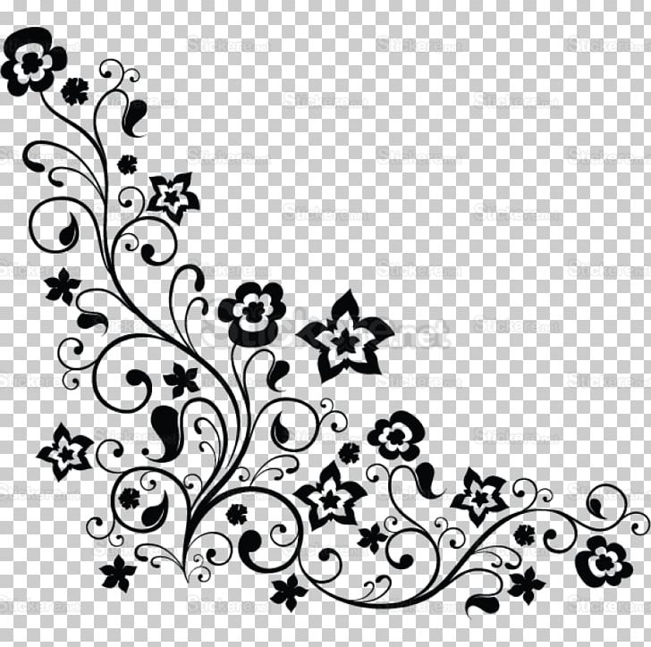 Frankie Stein Floral Design Cut Flowers Pattern PNG, Clipart, Art, Black, Black And White, Branch, Cut Flowers Free PNG Download