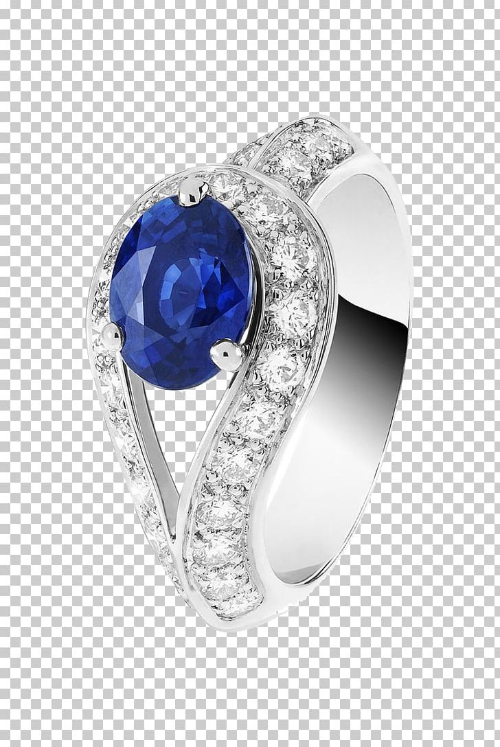 Van Cleef & Arpels Ring Solitaire Jewellery Sapphire PNG, Clipart, Blue ...