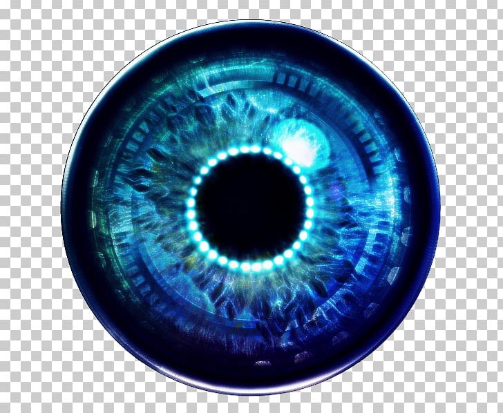 robot eye blue
