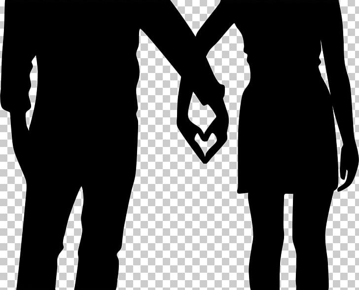 Silhouette Couple Holding Hands PNG, Clipart, Animals, Arm, Black, Black And White, Brand Free PNG Download