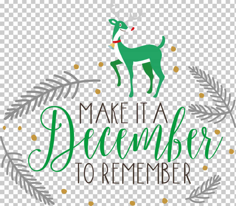Make It A December December Winter PNG, Clipart, Biology, December, Deer, Logo, M Free PNG Download