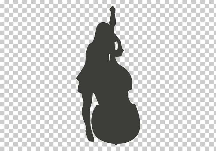 Double Bass Musician Bassist Bass Guitar PNG, Clipart, Bass Guitar, Bassist, Black, Black And White, Cellist Free PNG Download