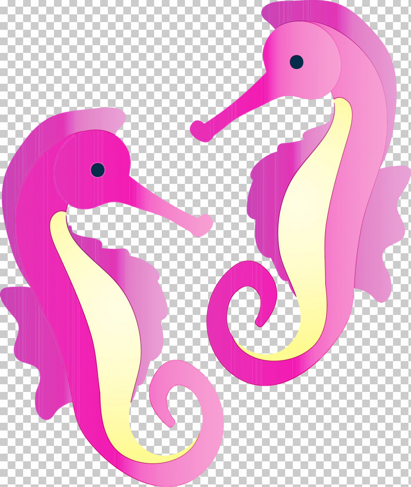 Seahorse Pink Beak Bird PNG, Clipart, Beak, Bird, Paint, Pink, Seahorse Free PNG Download