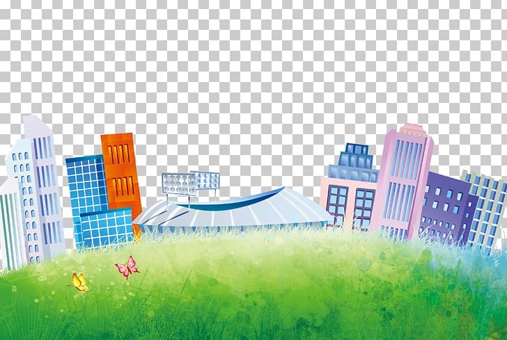 Poster City Landscape PNG, Clipart, Architecture, Artificial Grass, Cartoon, Cartoon House, City Free PNG Download