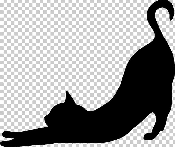 Black Cat Silhouette Kitten PNG, Clipart, Animals, Black, Black And White, Carnivora, Carnivoran Free PNG Download