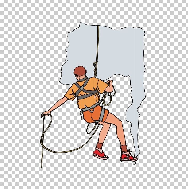 Rock Climbing Cartoon PNG, Clipart, Angle, Area, Arm, Art, Baseball Equipment Free PNG Download