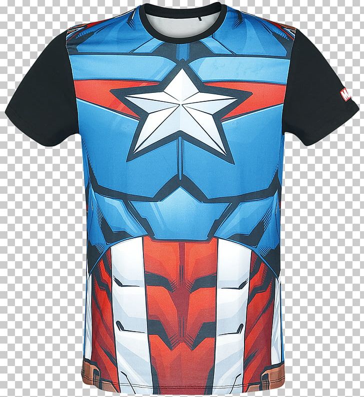 Printed T-shirt Captain America Clothing Top PNG, Clipart, Active Shirt, All Over Print, Avengers Infinity War, Black Panther, Captain Free PNG Download