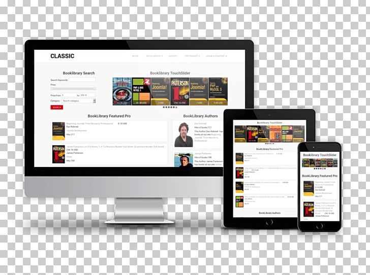 Responsive Web Design Computer Software Joomla Book Template PNG, Clipart, Book, Bookselling, Brand, Chin Template, Communication Free PNG Download