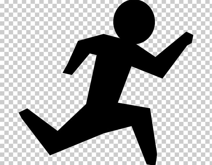 Running Person PNG, Clipart, Black And White, Clip Art, Free Content, Hand, Human Behavior Free PNG Download