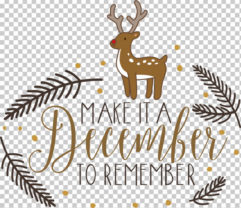 Make It A December December Winter PNG, Clipart, Christmas Day, Christmas Tree, Christmas Tree Christmas Party, December, Deer Free PNG Download
