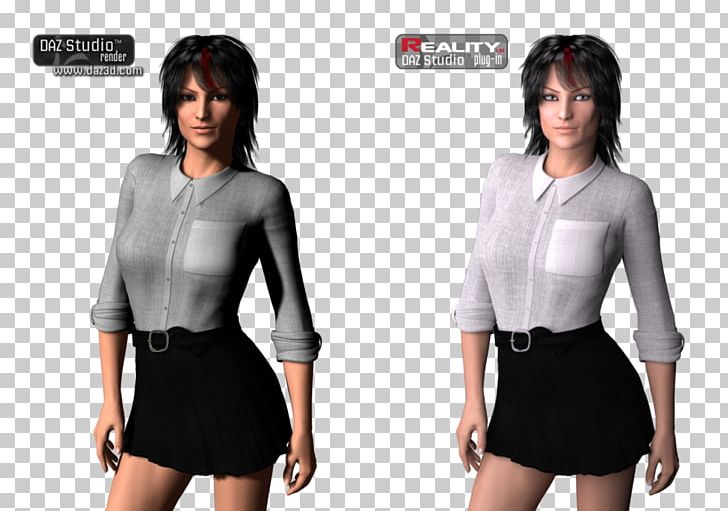 DAZ Studio DAS Productions Inc LuxRender Blouse Rendering PNG, Clipart, Abdomen, Art, Black, Blouse, Clothing Free PNG Download