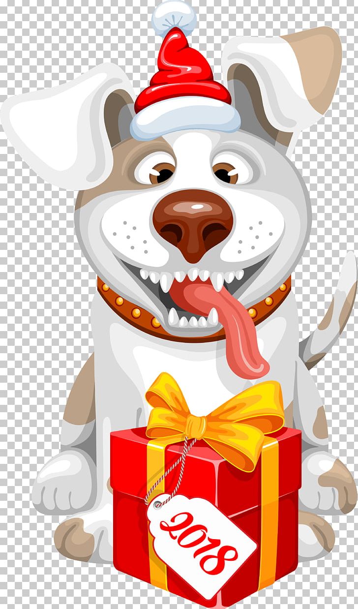 Dog Santa Claus Chinese New Year PNG, Clipart, 2018, Animals, Chinese New Year, Christmas, Christmas Decoration Free PNG Download