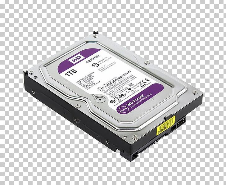 Hard Drives WD Purple SATA HDD Terabyte Serial ATA Western Digital PNG, Clipart, Computer Component, Data Storage, Data Storage Device, Electronic Device, Hard Disk Drive Free PNG Download