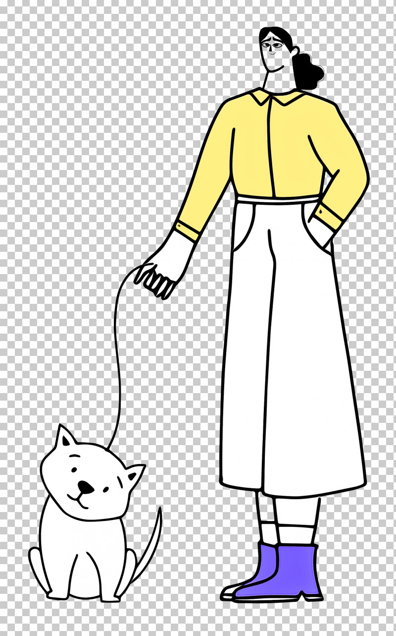 Walking The Dog PNG, Clipart, Clothing, Costume, Dress, Hm, Line Art Free PNG Download