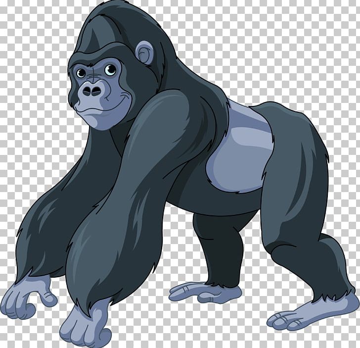 Gorilla Ape Cartoon PNG, Clipart, Animals, Ape, Art, Black, Carnivoran Free  PNG Download