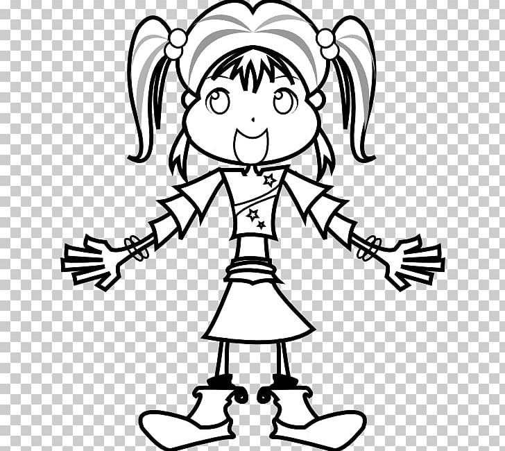 Girl Black And White PNG, Clipart, Art, Artwork, Black, Black And White, Cartoon Free PNG Download