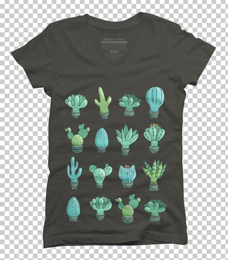 T-shirt Hoodie Neckline Sleeve PNG, Clipart, Active Shirt, Cactus, Clothing, Crew Neck, Green Free PNG Download