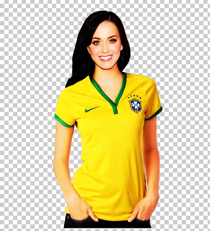 Katy Perry T-shirt 2014 FIFA World Cup Brazil PNG, Clipart, 2014 Fifa World Cup, Brazil, Brazilian, Clothing, Collar Free PNG Download